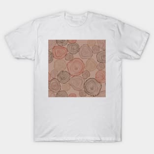 Wood Slice Pattern T-Shirt